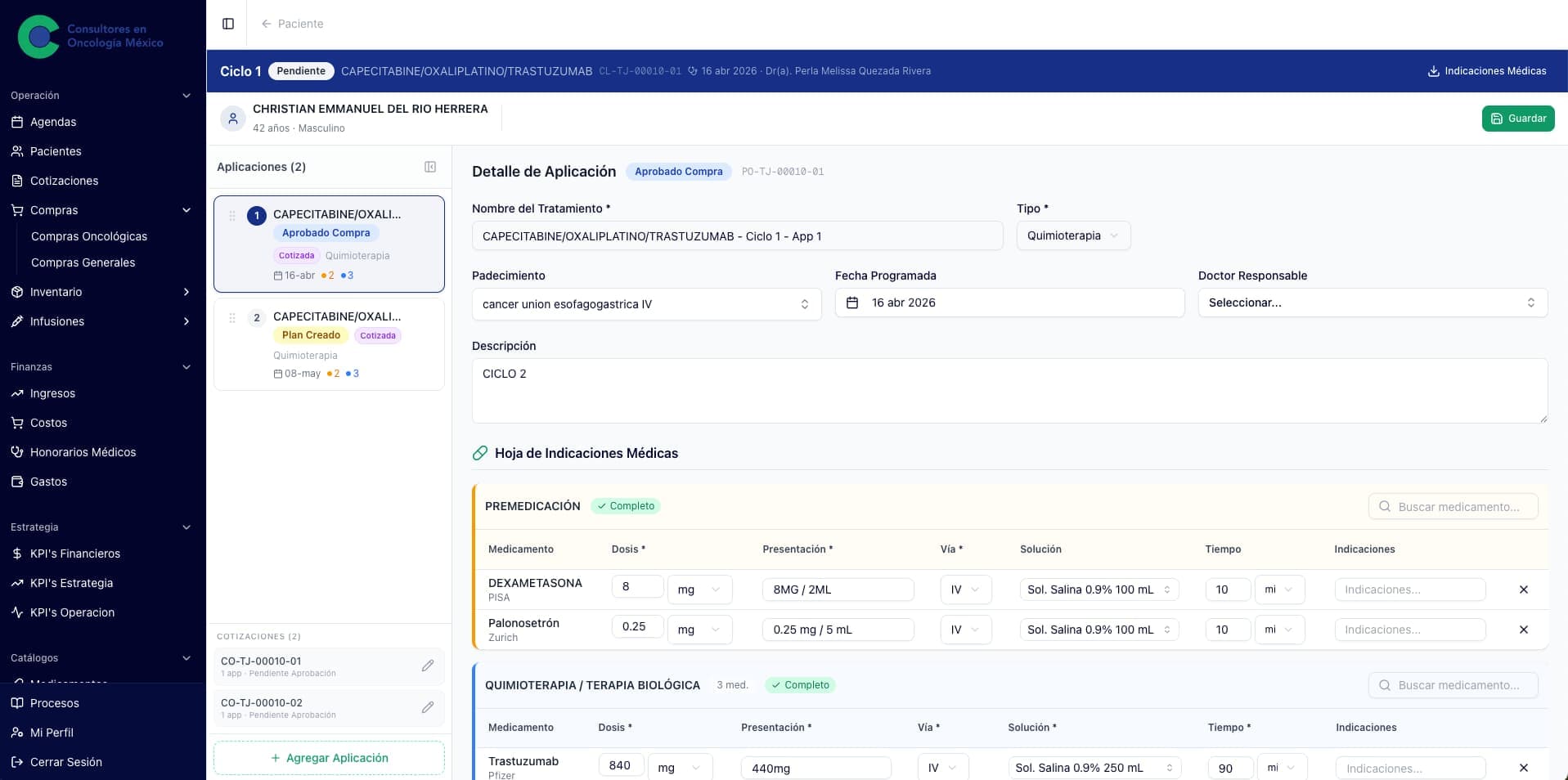 Consultores en Oncología — Hero: ERP para clínicas oncológicas
